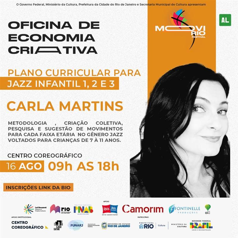 Carla Martins conduz Oficina de Formação de Professores de Dança no MOVIRIO 2025